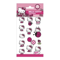 Tatouages temporaires assortis Hello Kitty - 12 pcs.