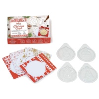 Kit carte de Noël avec chocolat - Decora - 8 pcs.