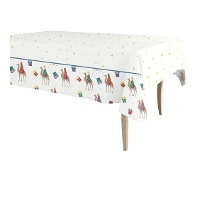 Mantel de Reyes Magos blanco de 5 x 1,20 m - 1 unidad