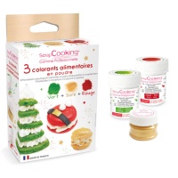 Set de coloration en poudre pour décoration de Noël 15 g - Scrapcooking - 3 pcs.