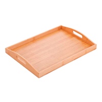 Plateau en bambou de 40 x 29 cm avec poignées