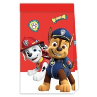 Sacs en papier rouges Paw Patrol - 4 unités