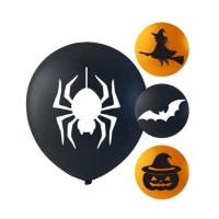Ballons en latex assortis pour Halloween 25 cm - 10 pcs.
