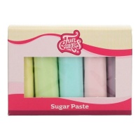 Fondant 5 couleurs pastel 500 gr - FunCakes