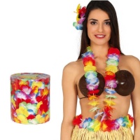 Colliers de fleurs multicolores hawaïennes - 25 pcs.