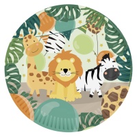 Assiettes de fête Safari 18 cm - 8 pcs.