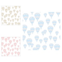 Tissu piqué de coton Ballons - Indigo