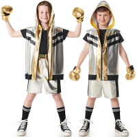 Déguisement de boxeur doré pour enfant