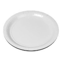 Plats en carton blanc de 20 cm - 100 unités