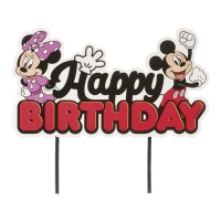 Mickey et Minnie Mouse Happy Birthday Topper - Dekora