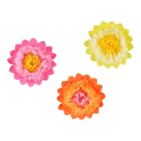 Pendentif décoratif avec fleurs colorées - 3 pcs.