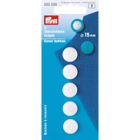 Boutons réversibles en plastique blanc de 1,5 cm - Prym - 5 pcs.