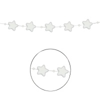 Guirlande de Noël 1,10 m d'étoiles blanches