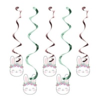 Pendentifs Bébé Lapin - 5 unités