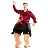 Costume de poule et de cavalier pour homme