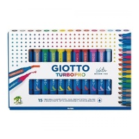 Feutres double pointe à encre à base d'eau - Giotto - lot de 15
