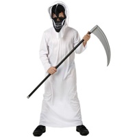 Costume de mort blanche avec masque pour enfants