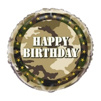 Ballon rond camouflage militaire 47,5 cm - Unique