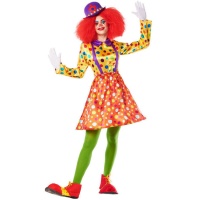 Costume de clown à pois pour femmes