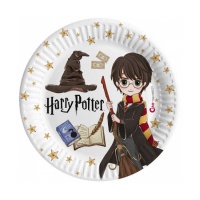 Assiettes en carton compostables Harry Potter 18cm - 8 pièces