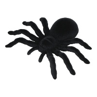 Araignée décorative en velours noir de 14 cm