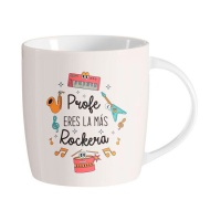 Mug de 350 ml Profe eres la más rockera (Tu es le plus rocker)