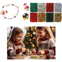 Boîte de perles pour bracelets de Noël - 1100 pièces
