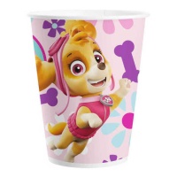 Gobelets Paw Patrol Skye et Everest rose 200 ml - 8 unités