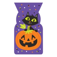 Sacs pour citrouille et chat d'Halloween - 12 pcs.