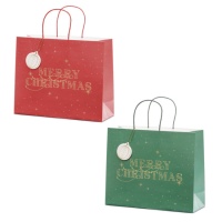 Sac cadeau Joyeux Noël 32,5 x 26,5 x 11,5 cm - 1 pc.