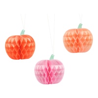 Pendentif décoratif avec pommes colorées - 3 pcs.