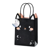 Sac cadeau chat noir 18 x 14 x 8 cm - 1 pc.