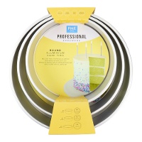 Moule rond en aluminium de 30,4, 33 et 35,4 cm x 7,6 cm - PME - 3 unités