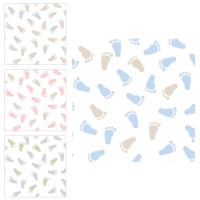 Tissu piqué de coton Piececitos - Indigo