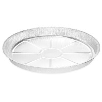 Récipient rond jetable en aluminium 33 x 2,3 cm - 2 pcs.