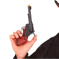 Pistolet de cow-boy noir - 20 cm