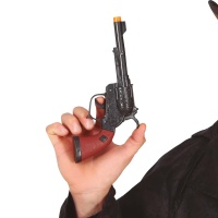 Pistolet de cow-boy noir - 20 cm