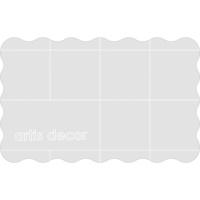 Base de tampon acrylique grille ergonomique 5 x 8 x 0,8 cm - Artis decor