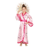Costume de geisha fleuri pour filles
