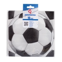 Serviettes de table en forme de ballon de football 16,5 x 16,5 cm - 12 pcs.