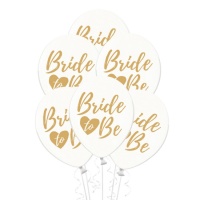 Ballons transparents or Bride to Be 30 cm - 6 pièces