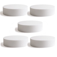Base ronde en polystyrène 10 x 7,5 cm - Decora - 5 unités