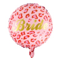 Ballon rose léopard de la mariée 45 cm - PartyDeco