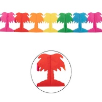 Guirlande de palmiers en papier coloré - 6 m