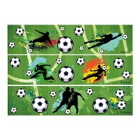 Feuille comestible motif football pour bord de gâteau, 21 x 4,9 cm - 3 pièces