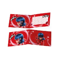 Invitations de Ladybug - 6 unités