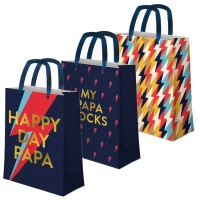 Papa Rocks assorti 18 x 10 x 24 cm sac cadeau - 1 pc.