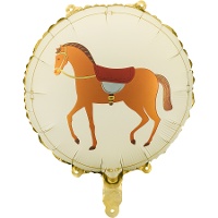 Ballon rond de cheval crème de 35 cm