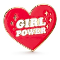 Broche coeur Girl Power 3 x 3 cm - 1 pc.