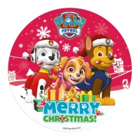 Gaufrette comestible de Noël Canine Patrol 20 cm - Dekora